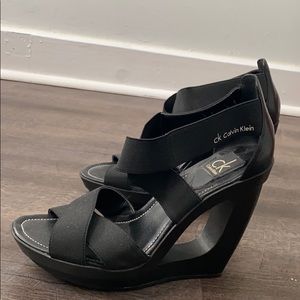 Vintage 90s CK Calvin Klein strappy heels